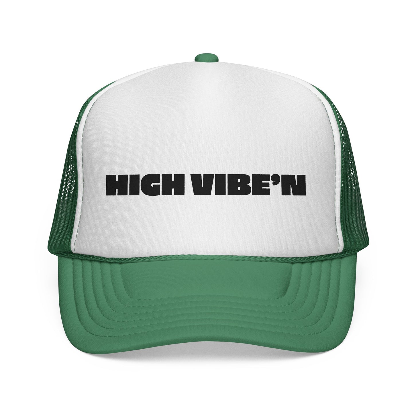 HIGH VIBE'N Trucker Hat - Black Logo