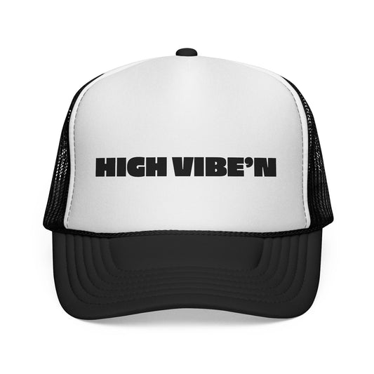 HIGH VIBE'N Trucker Hat - Black Logo