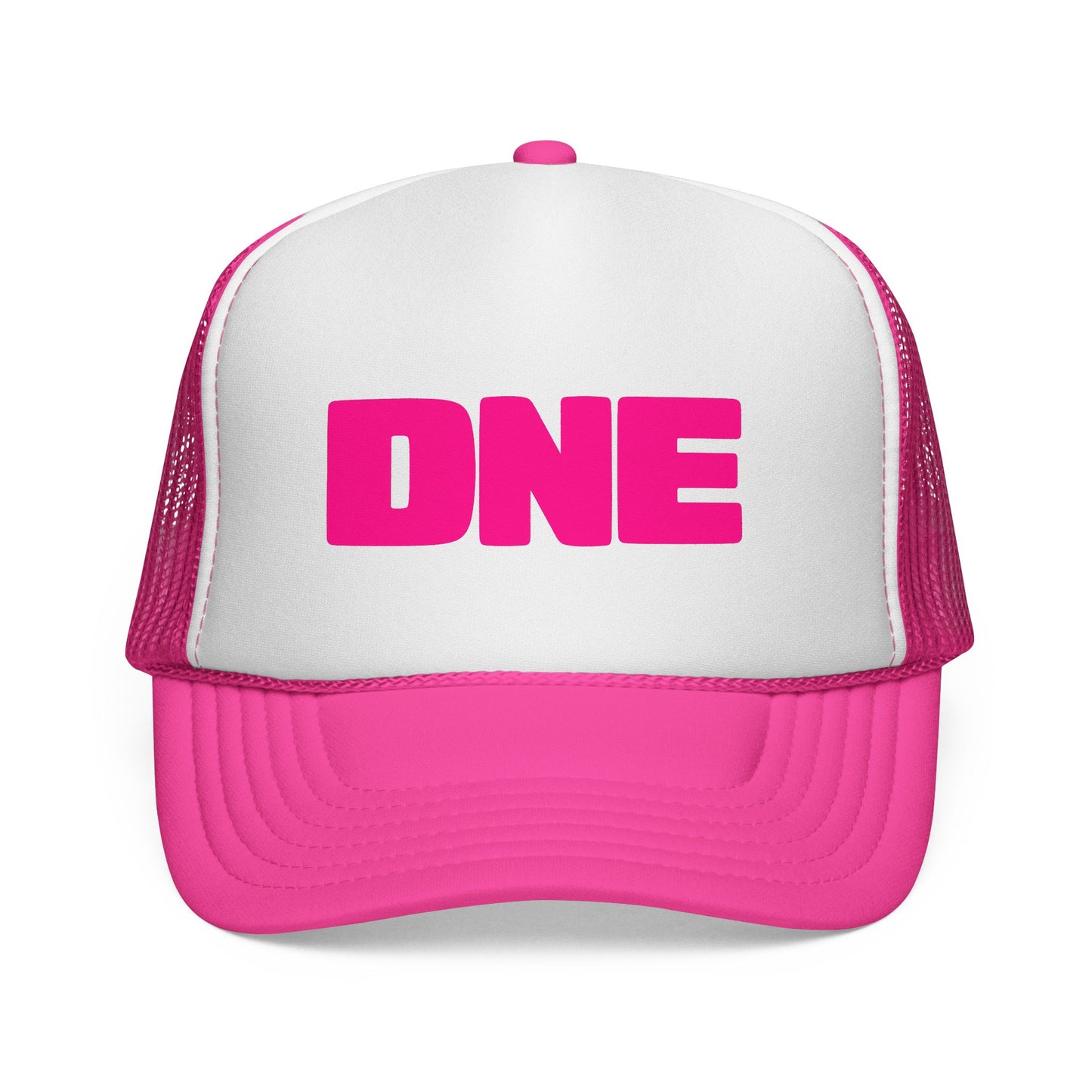 DNE Trucker Hat - Pink Logo