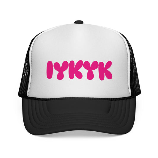 IYKYK Trucker Hat - Pink Logo